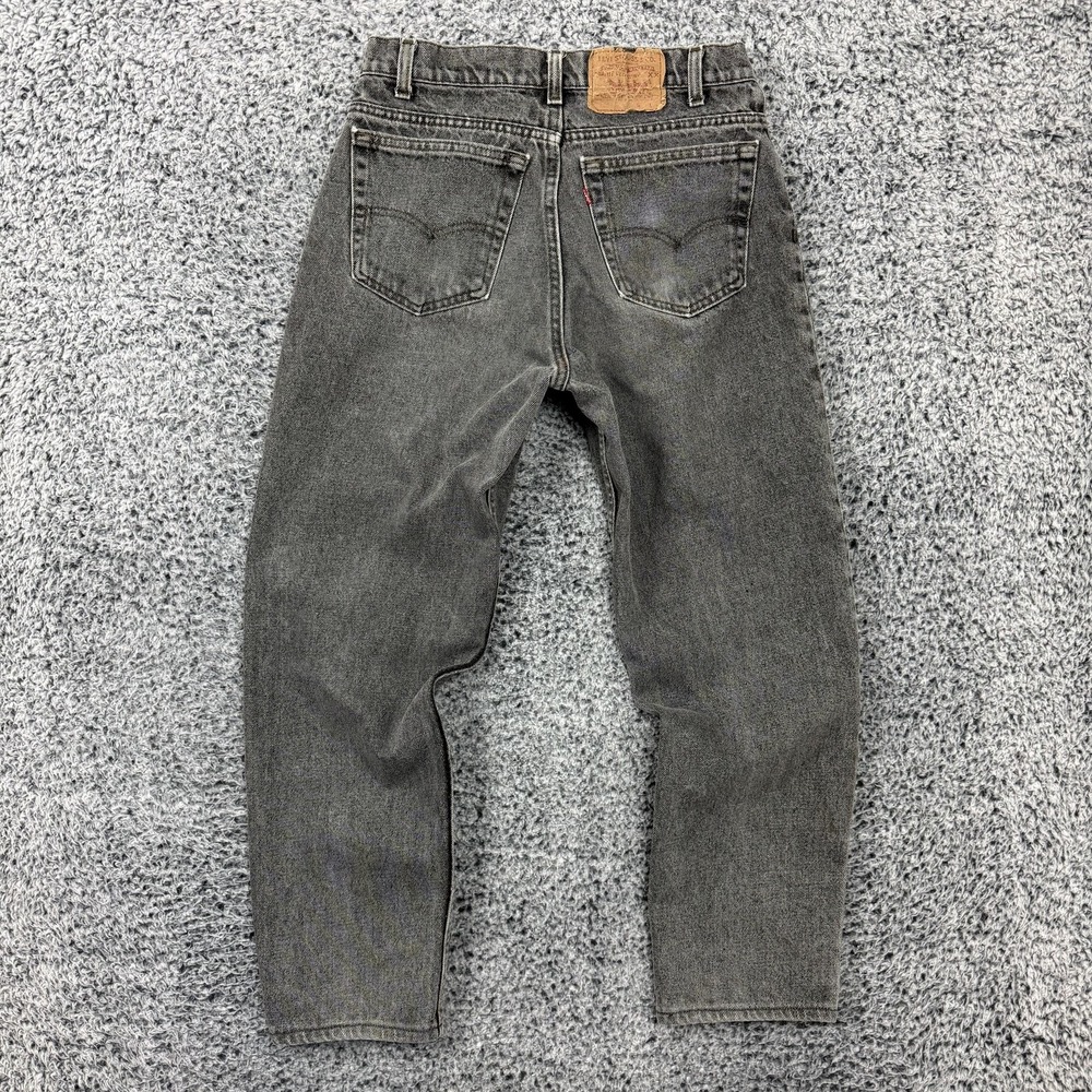 Vintage 90s Levis 550 Jeans Mens 30x30 Black Denim Relaxed Fit Tapered Made USA